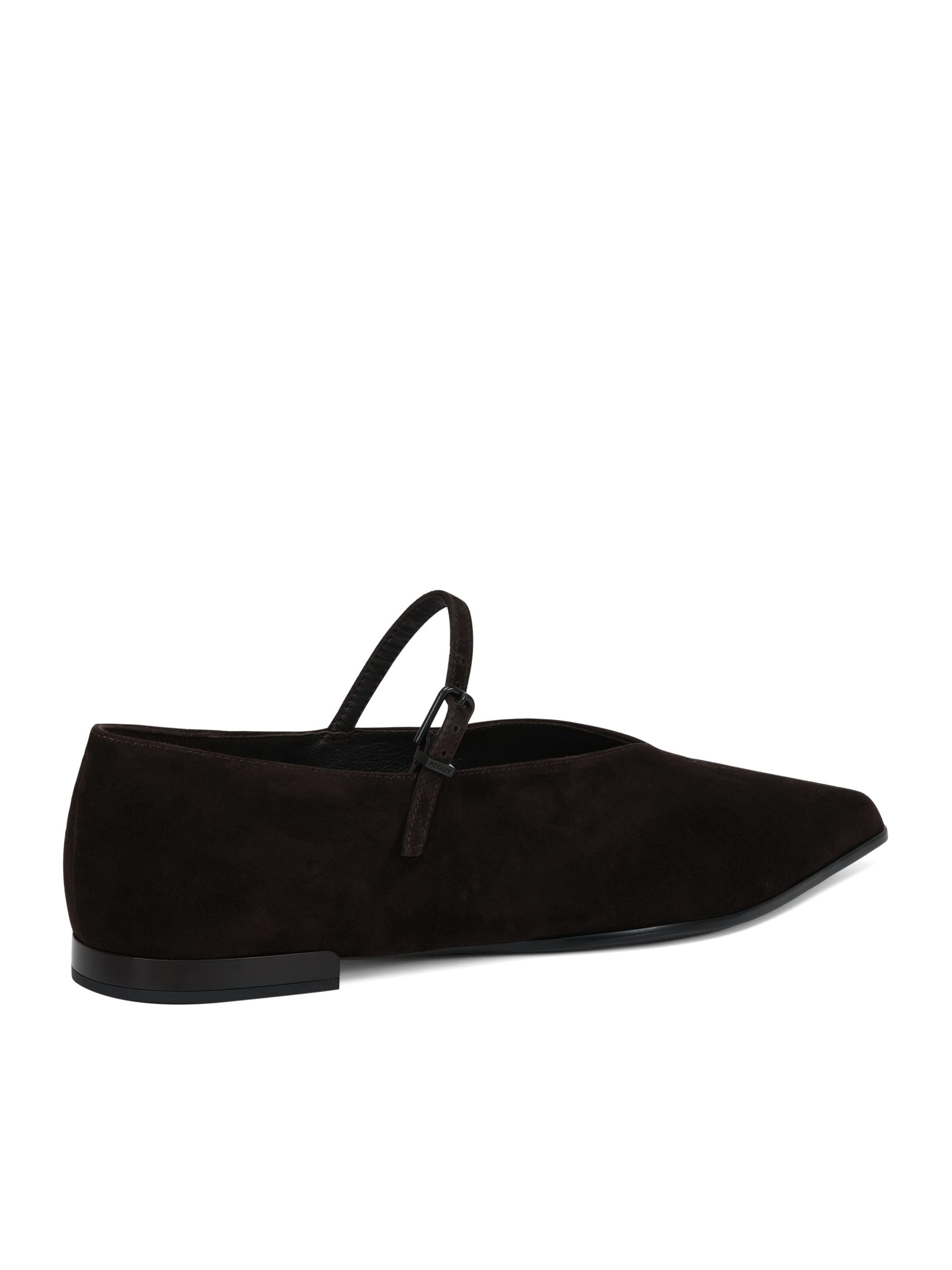 Potamy Ballet Flats with Strap in Brown