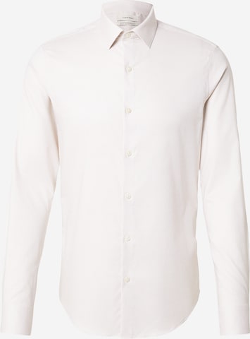 pilka Calvin Klein Priglundantis modelis Dalykinio stiliaus marškiniai: priekis