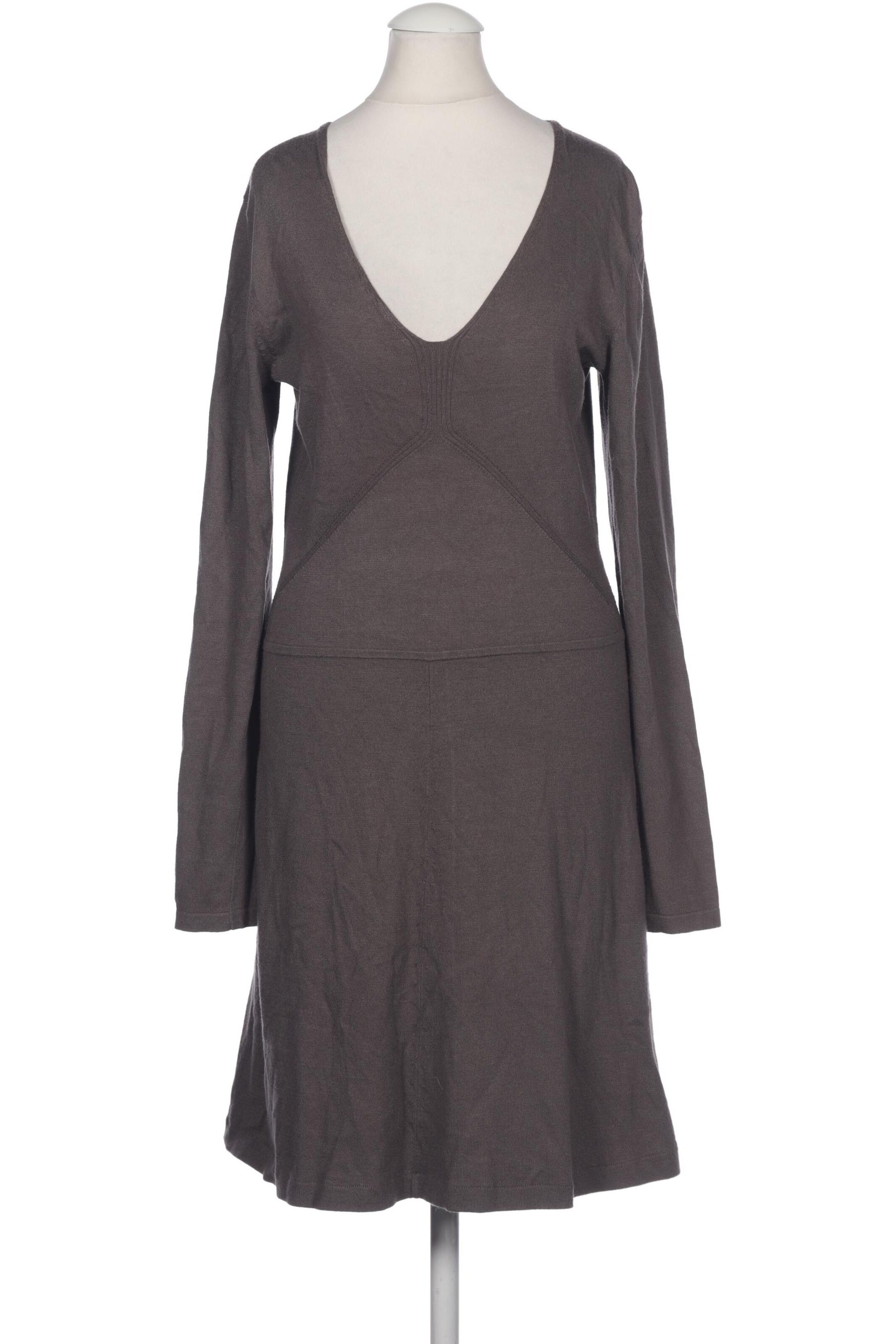 Turnover Dress in S in Grey: front