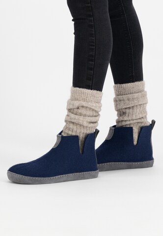 Chaussure basse 'Stay-Home' Travelin en bleu : devant