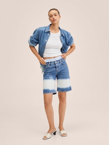 MANGO Regular Shorts 'TIEDYE' in Blau