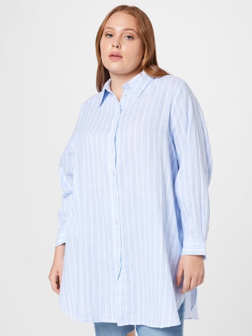 Selected Femme Curve Bluse in Blau: predná strana