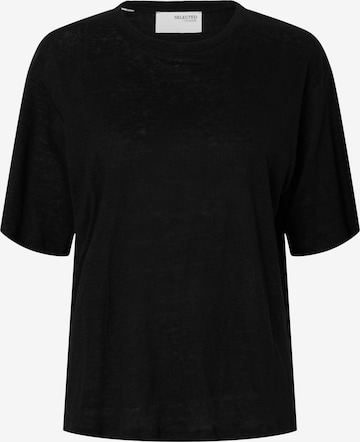 T-shirt oversize 'SLFVILJA' SELECTED en noir : devant