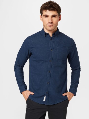JACK & JONES - Regular Fit Camisa 'WALTER' em azul: frente