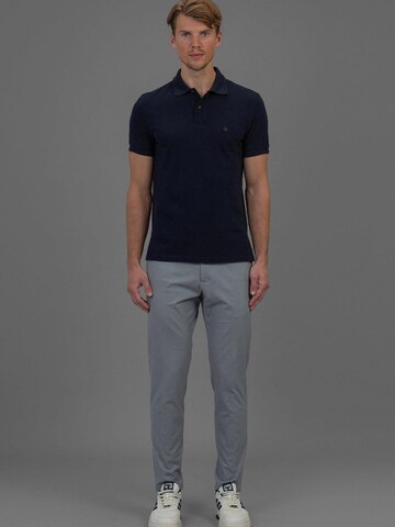 Laurent Vergne Tricot 'Laurent Vergne Hugo Cotton Pique Polo - Navy' in Blauw