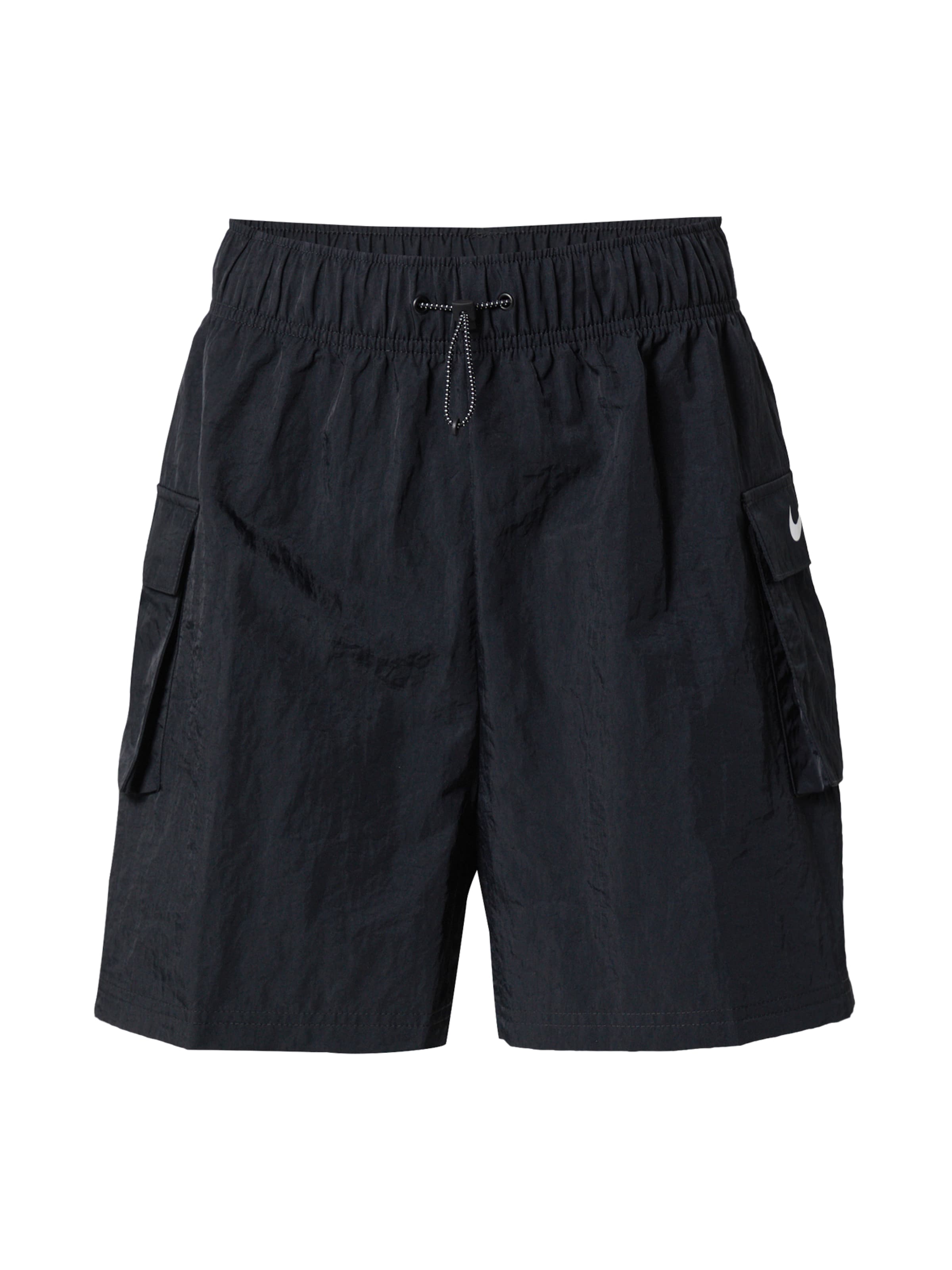 Nike Sportswear Loose fit Cargo trousers in Black: front