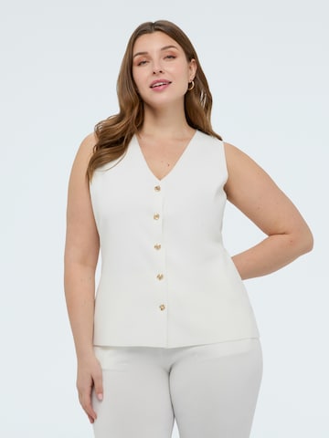 Pull-over Fiorella Rubino en blanc : devant