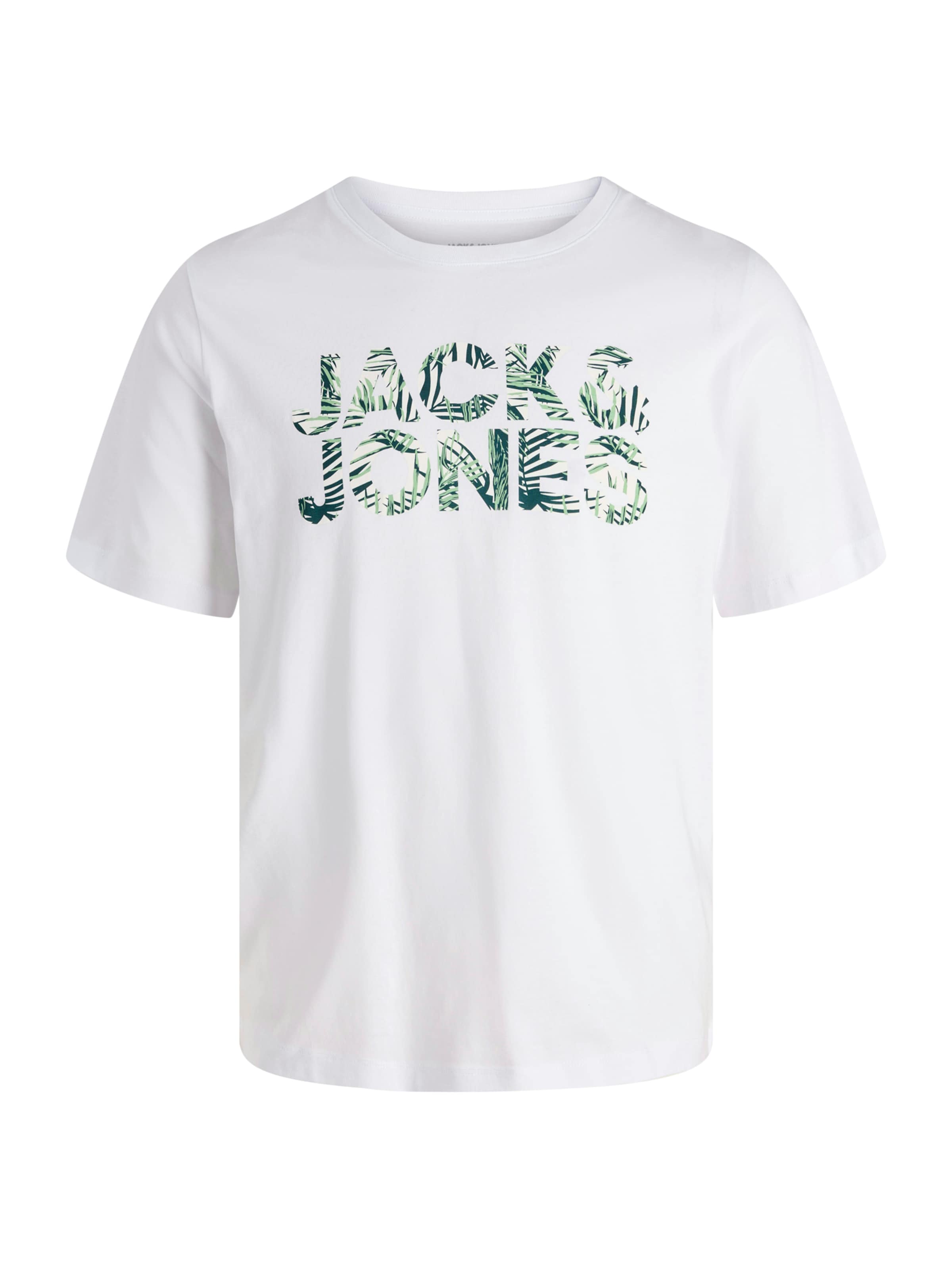 Jack & Jones Junior Тениска 'JJEJEFF' в бяло: отпред
