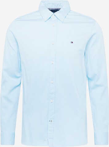 TOMMY HILFIGER Slim fit Overhemd 'Dobby' in Blauw: voorkant