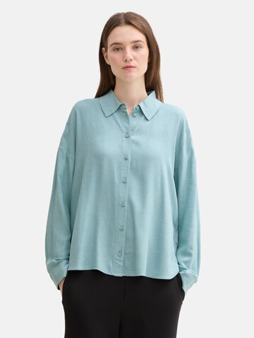 TOM TAILOR DENIM Bluse in Blau: Vorderseite