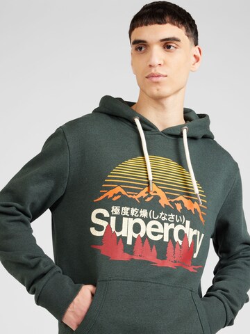 zaļš Superdry Sportisks džemperis 'Great'