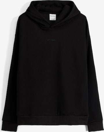 Bershka Sweatshirt in Zwart: voorkant