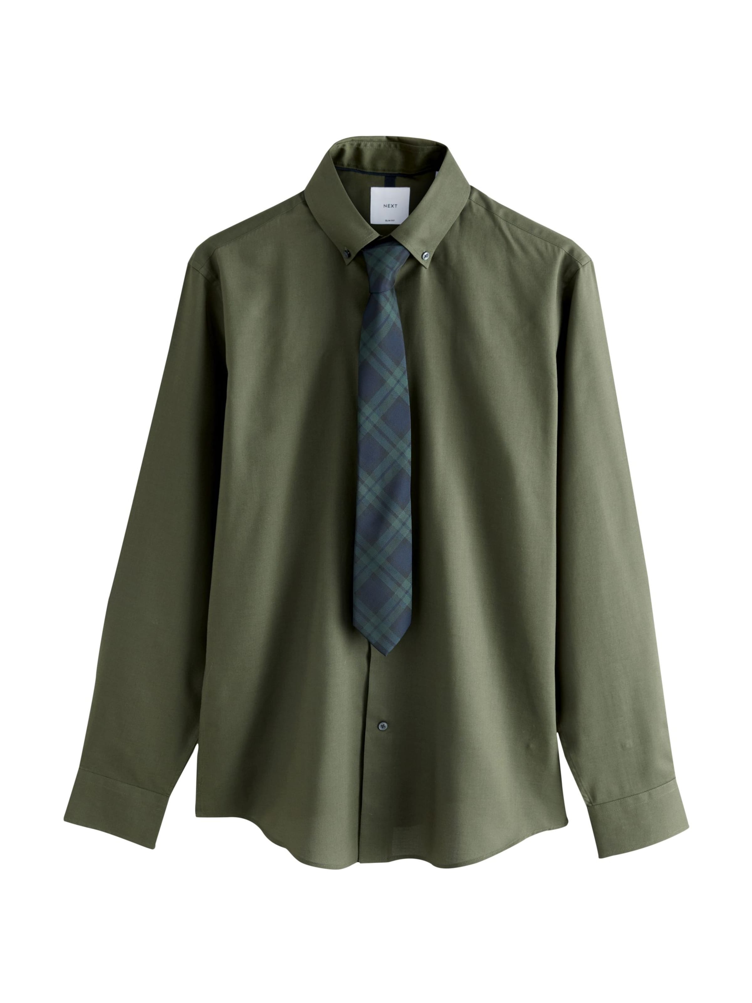 Coupe regular Chemise Next en vert : devant