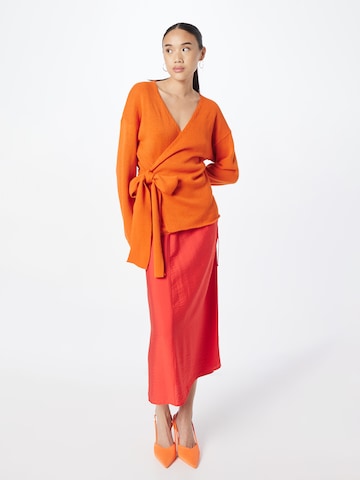 GLAMOROUS BLOOM Knit cardigan in Orange