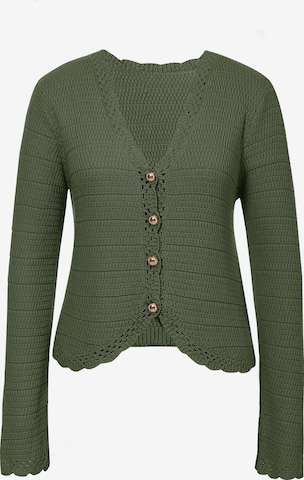 Geacă tricotată de la Imily Bela pe verde: față