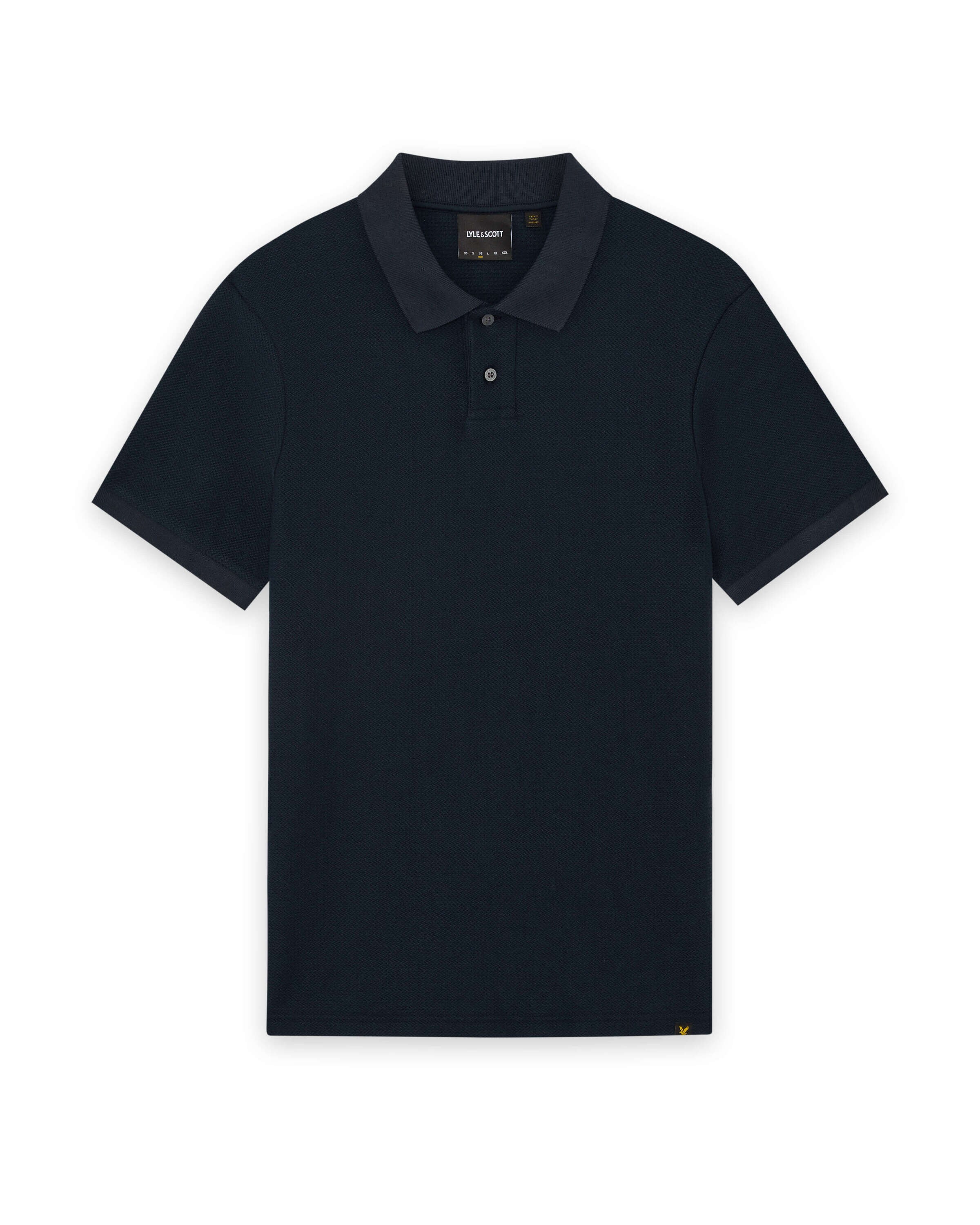 T-Shirt 'Jacquard Dobby' Lyle & Scott en bleu : devant