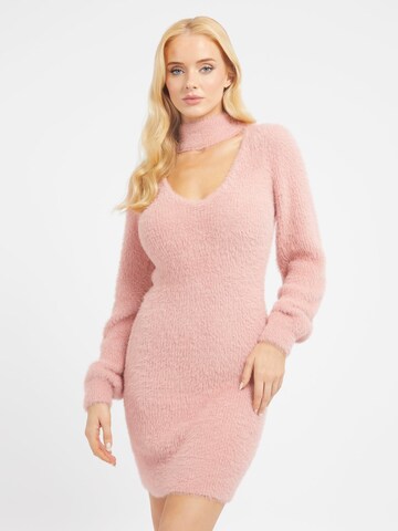 GUESS Knitted dress in Pink: front