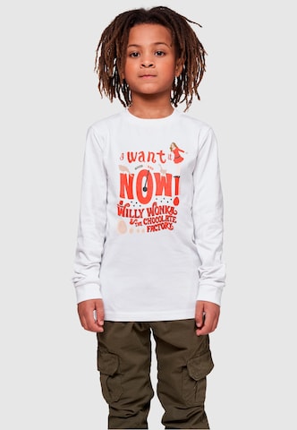 T-Shirt 'Willy Wonka - Verruca Salt I Want It Now' ABSOLUTE CULT en blanc : devant