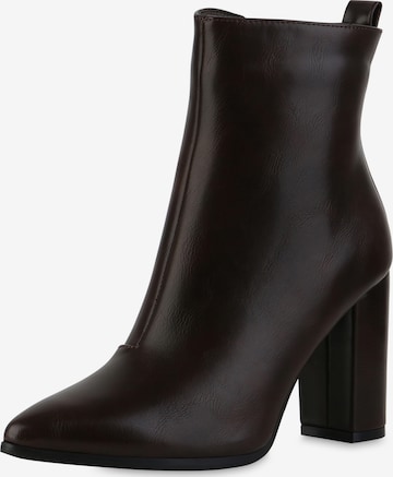 Van Hill Enkellaarsjes 'Dawn' in Bruin: voorkant