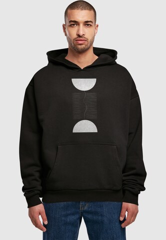 Merchcode Sweatshirt 'Abstract Lines' in Black: front