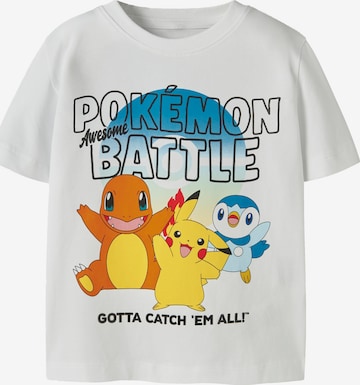 NAME IT Paita 'NMMMALT POKEMON' värissä valkoinen: etupuoli