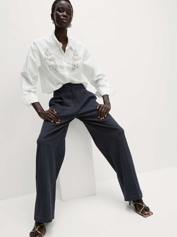 Marks & Spencer Regular Broek in Blauw: voorkant