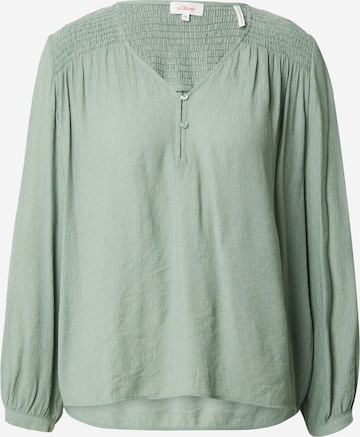 s.Oliver Blouse in Groen: voorkant