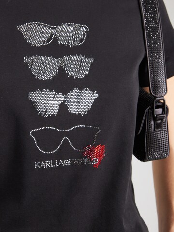 Karl Lagerfeld Shirt 'SUNGLASSES' in Black