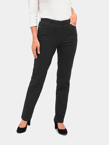Goldner Regular Jeans 'Louisa' in Black: front