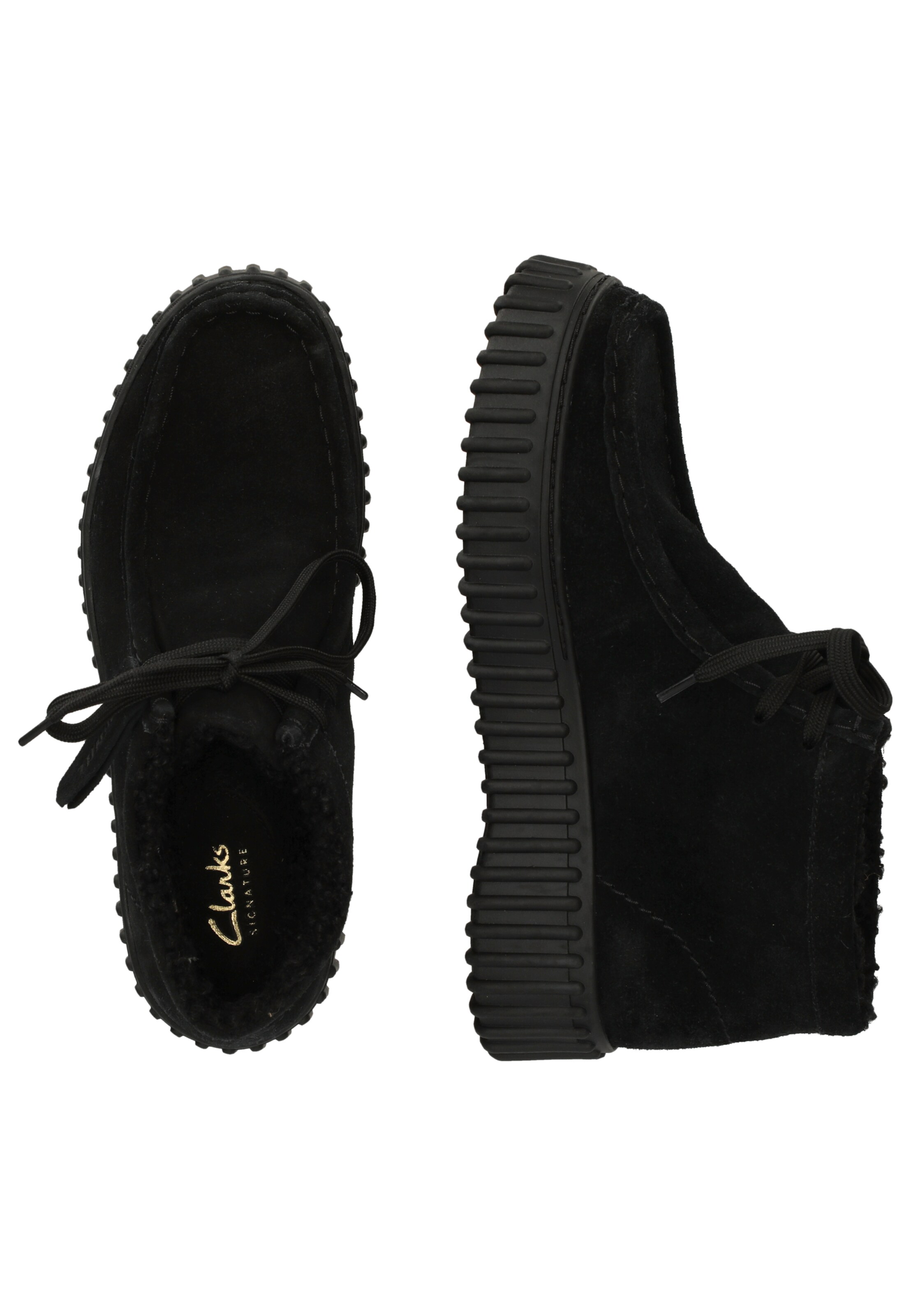 CLARKS Schnürschuh 'Torhill Moss' in Schwarz