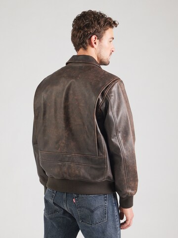 LEVI'S ® Átmeneti dzseki 'Clayton Leather Aviator Jacket' - barna