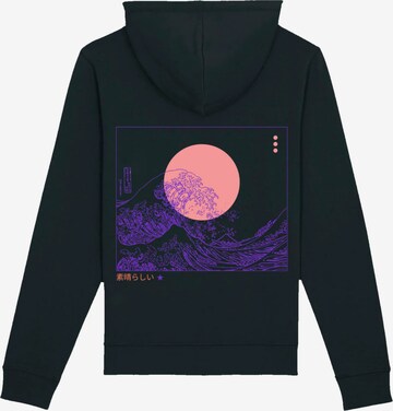 F4NT4STIC Sweatshirt 'Kanagawa Welle' in Schwarz