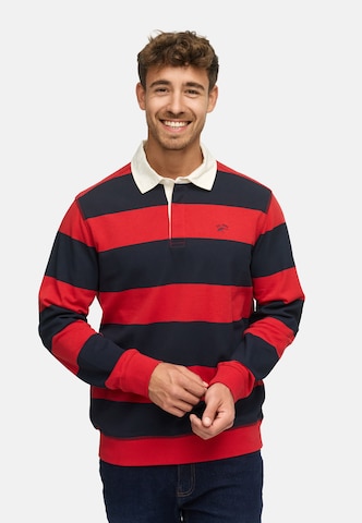 INDICODE JEANS Sweatshirt 'Dinaro' in Rood: voorkant