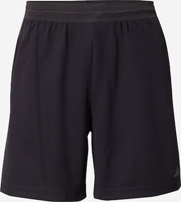 ADIDAS PERFORMANCE Regular Workout Pants in Black: front