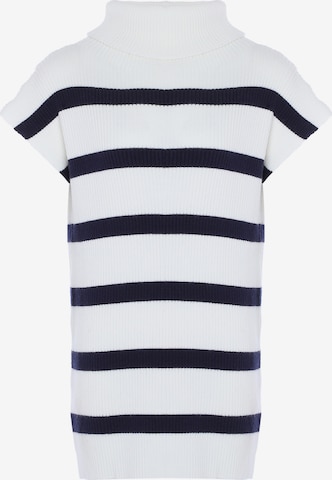 Pull-over DreiMaster Maritim en blanc : devant