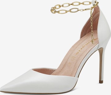 Tamaris Heart & Sole Slingpumps in Wit: voorkant