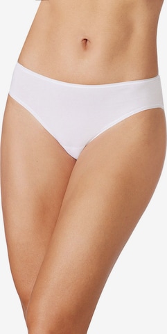 zd ZERO DEFECTS Broekje 'Delia mid waist panty organic cotton' in Wit: voorkant