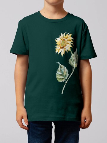 watabout.kids Shirt 'Sonnenblume' in Green: front