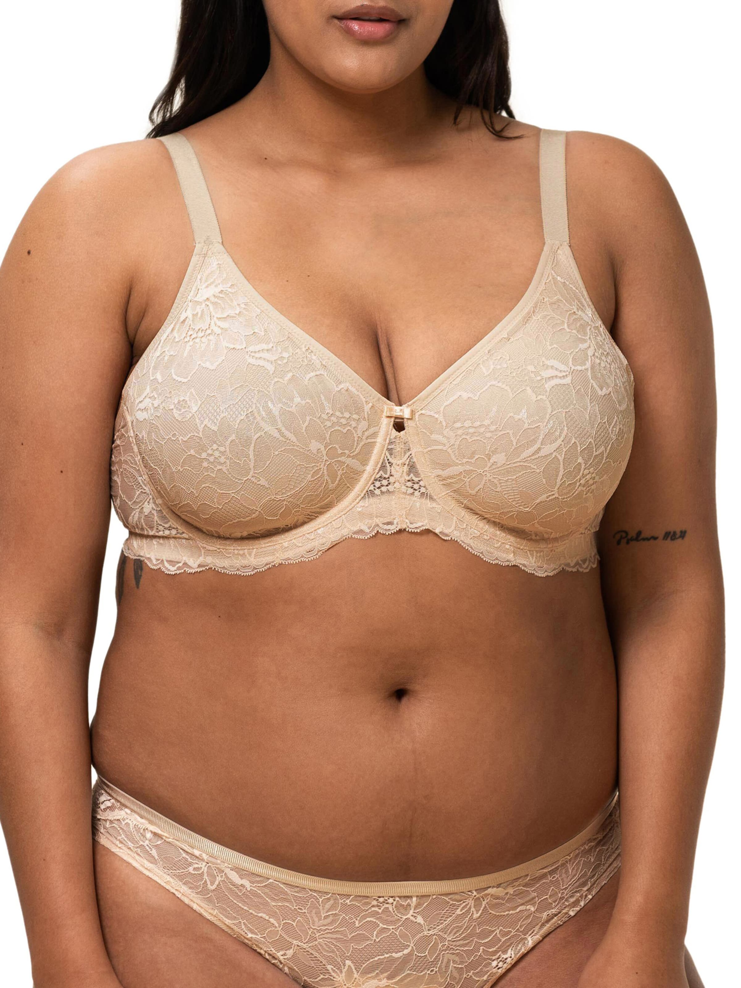 TRIUMPH T-shirt BH 'Amourette Charm' in Beige: voorkant