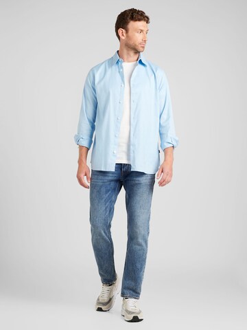 mėlyna JACK & JONES Standartinis modelis Marškiniai 'JPRBLABUSHWICK'