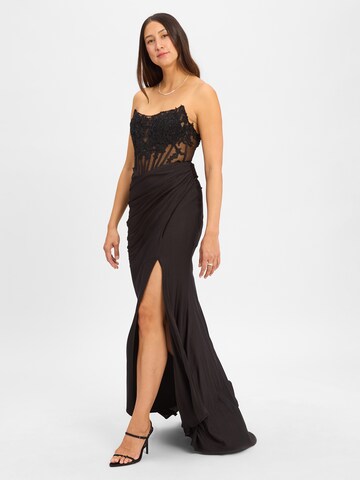 Robe de soirée Luxuar Fashion en noir : devant