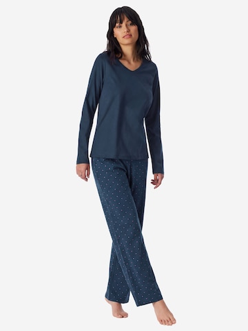 SCHIESSER Schlafanzug ' Casual Essentials ' in Blau