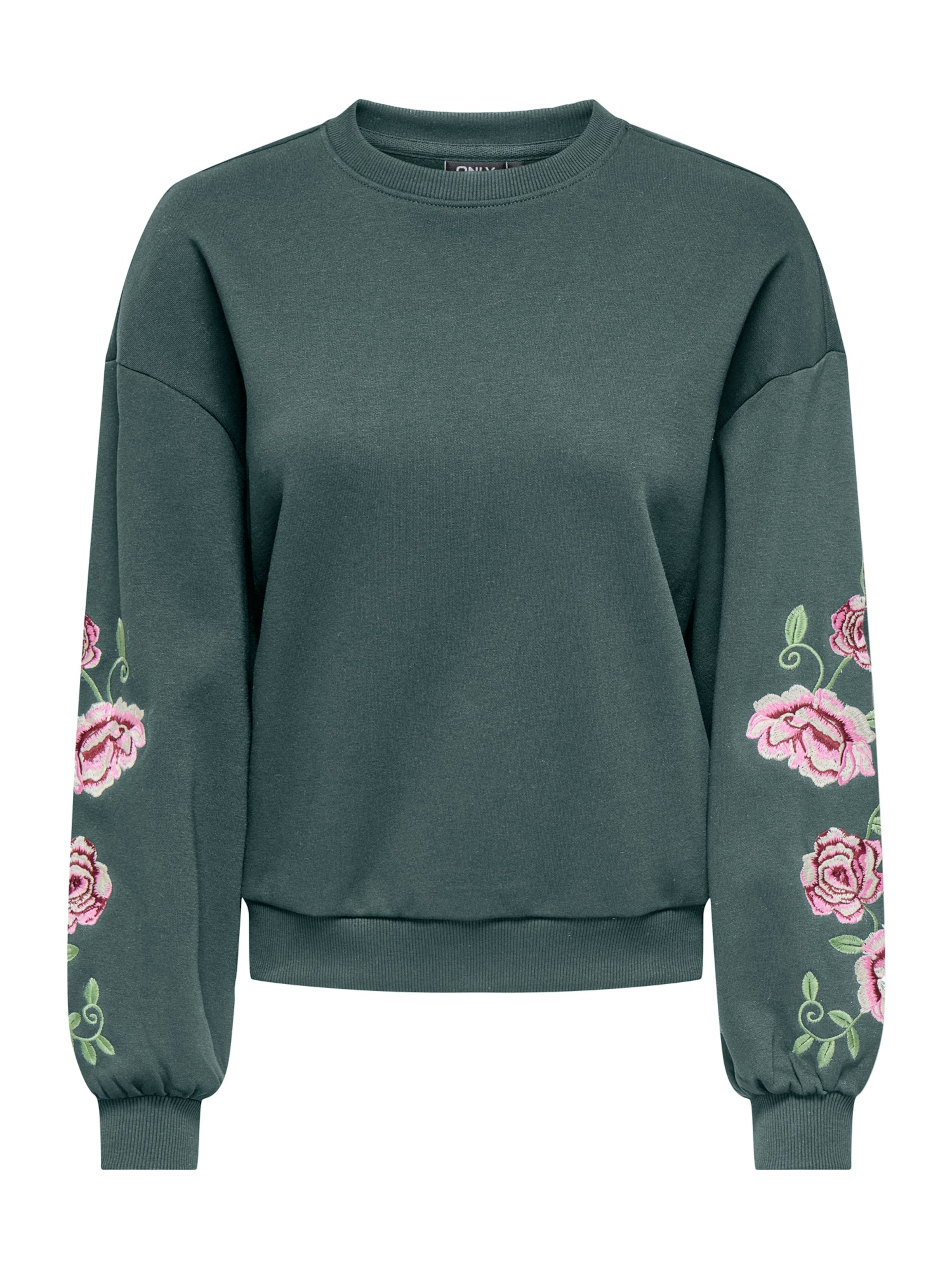 ONLY Sweatshirt 'ONLBROOKLYN' in Green: front