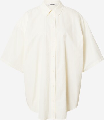 Oval Square - Blusa 'Shot' em branco: frente