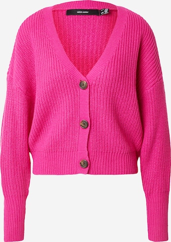 VERO MODA Knit Cardigan 'LEA' in Pink: front