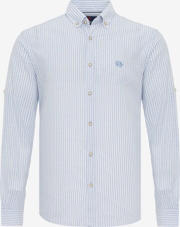 CIPO & BAXX Button Up Shirt in Blue: front