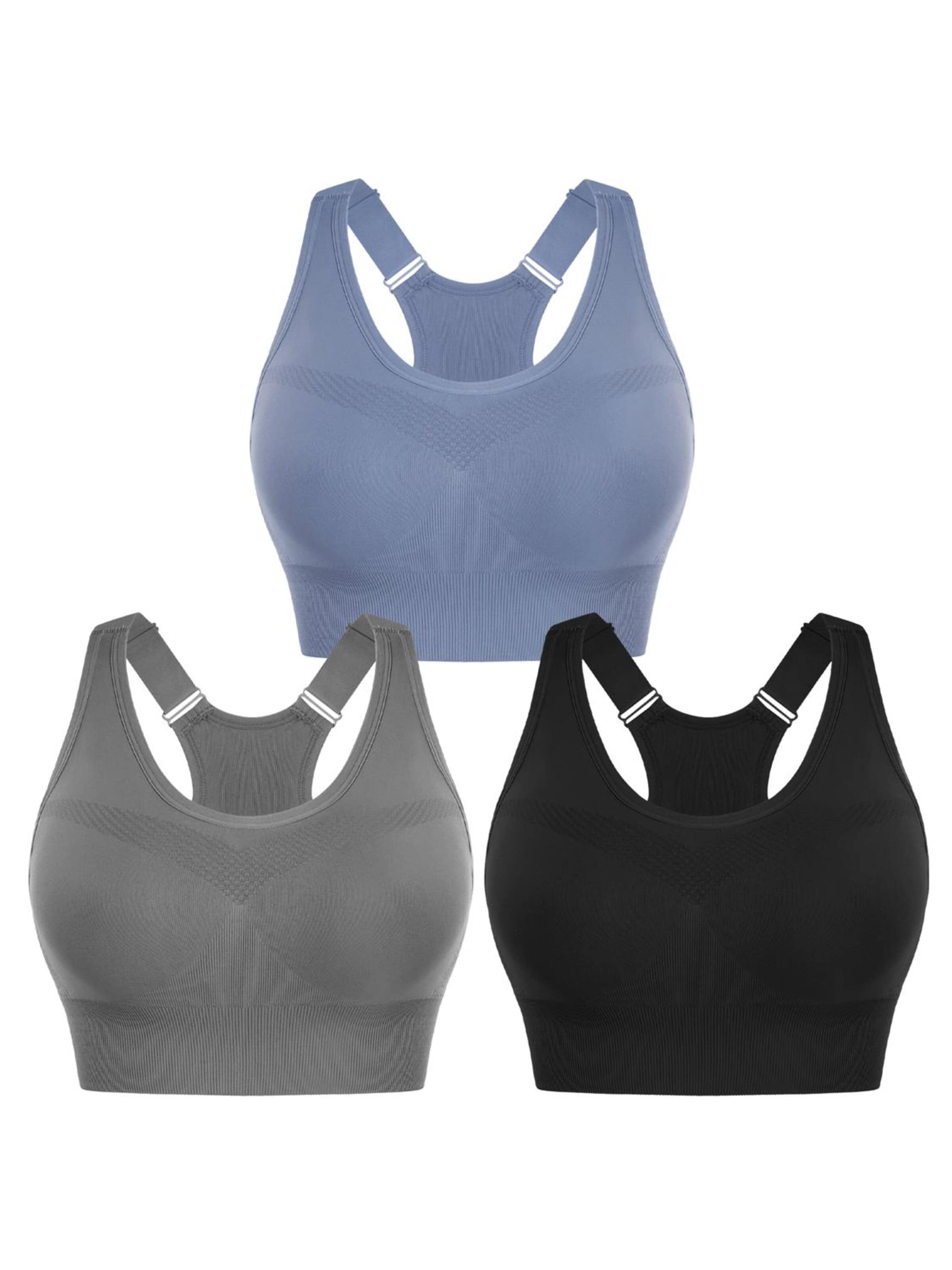 AOTTORI Bralette Sports Bra in Blue: front