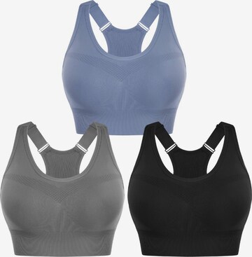 AOTTORI Sports Bra in Blue: front