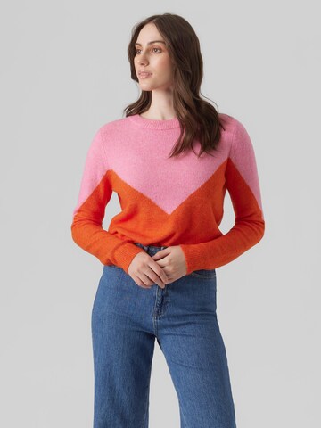 VERO MODA Пуловер 'PLAZA' в оранжево: отпред