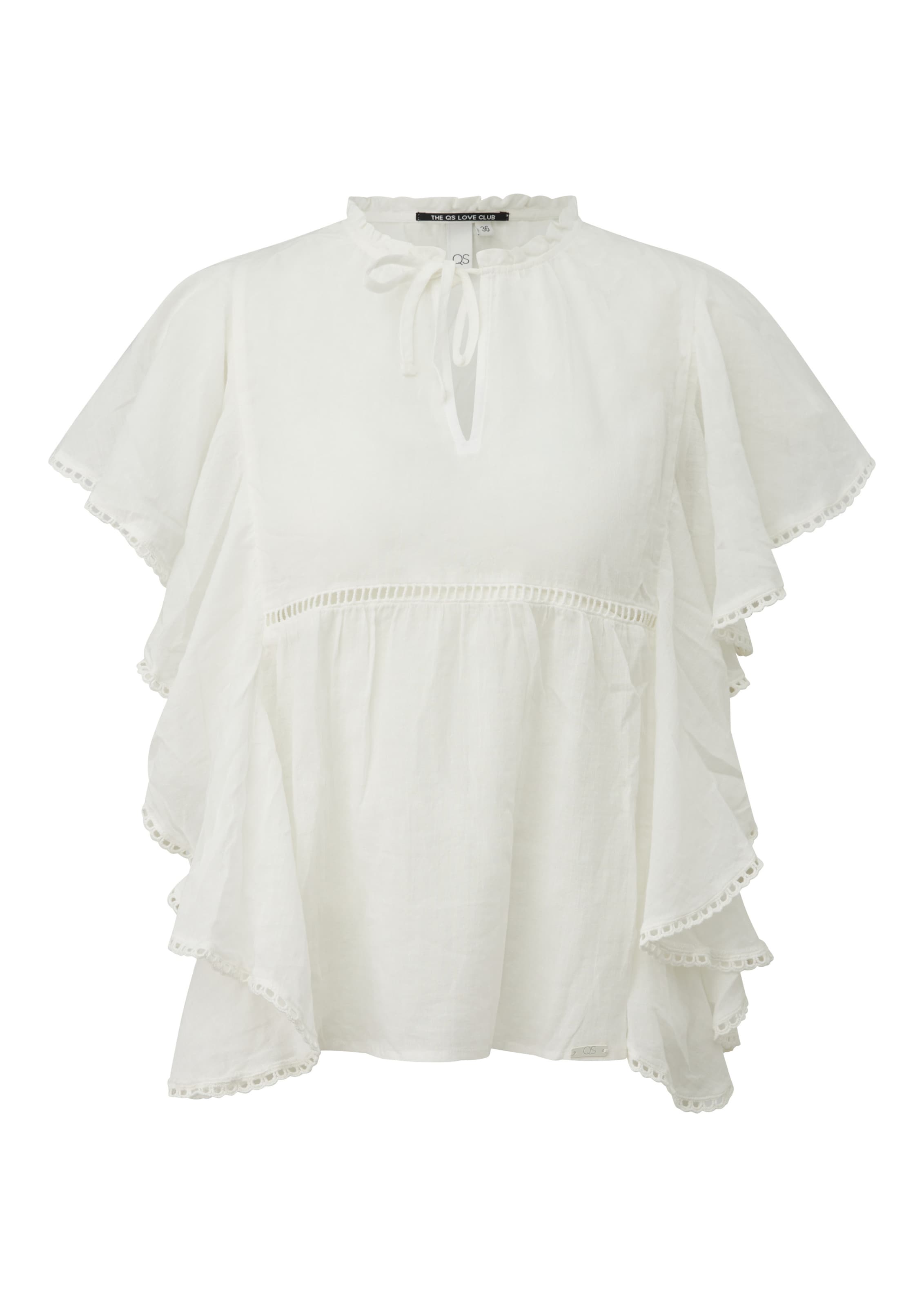 QS Blouse in Beige: voorkant